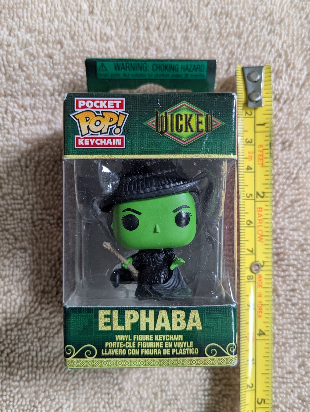 NIB Elphaba Wicked Funko Pocket Pop Keychain Wizard Oz Collectible